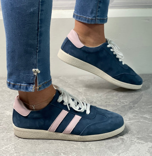 Drilleys- 'Fifty Three' Indigo Trainer