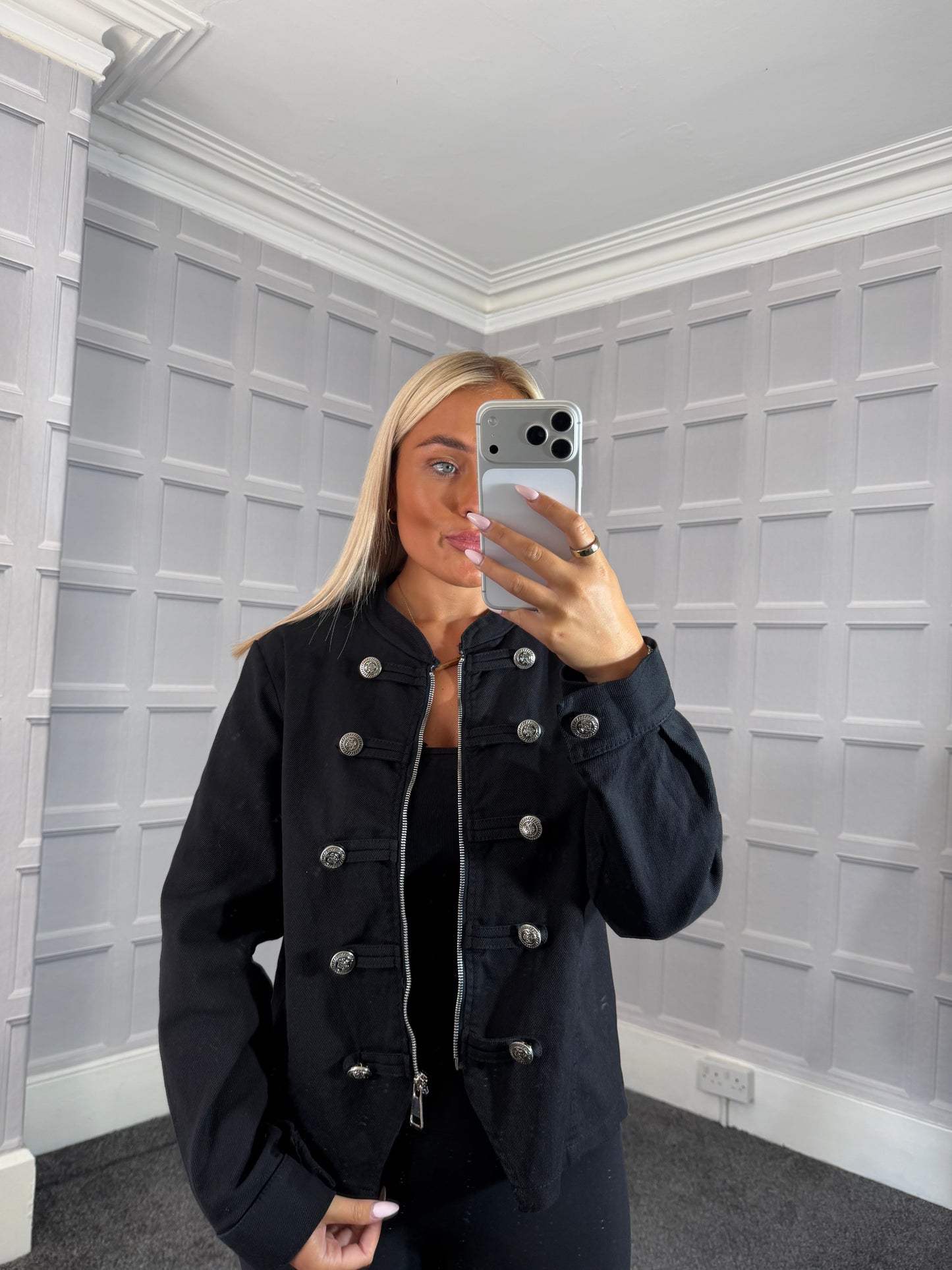 Black Military Style Jacket