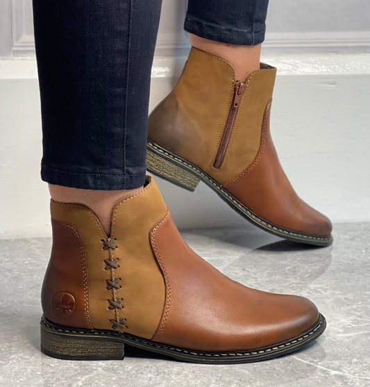 Rieker - Tan Leather Chelsea Boot