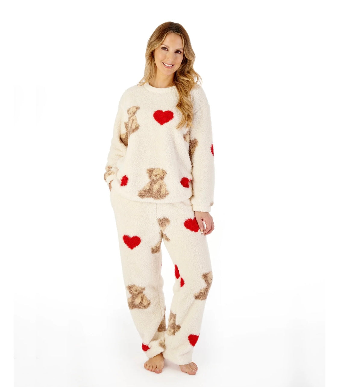 Slenderella - Teddy Print Fleece Pyjama