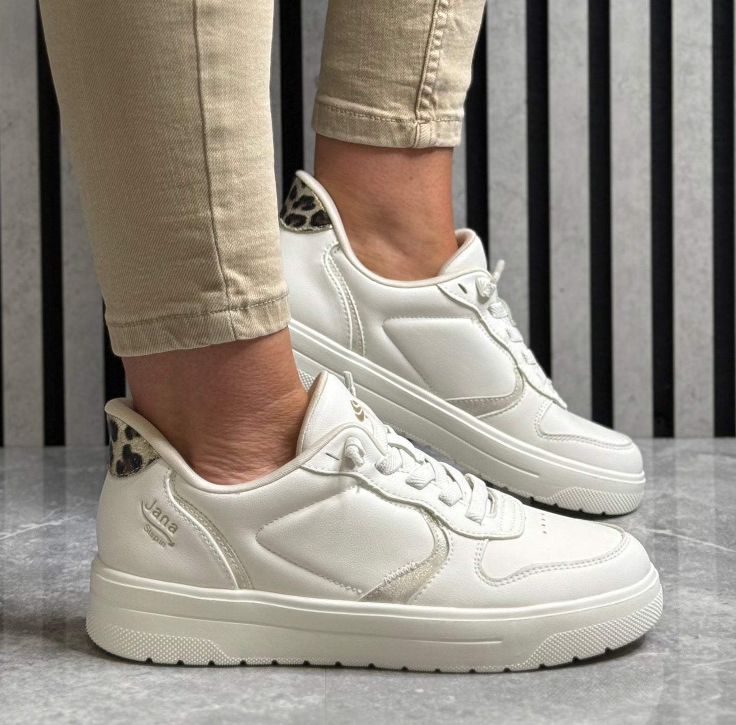 Jana - White Combo 'Step In' Trainer