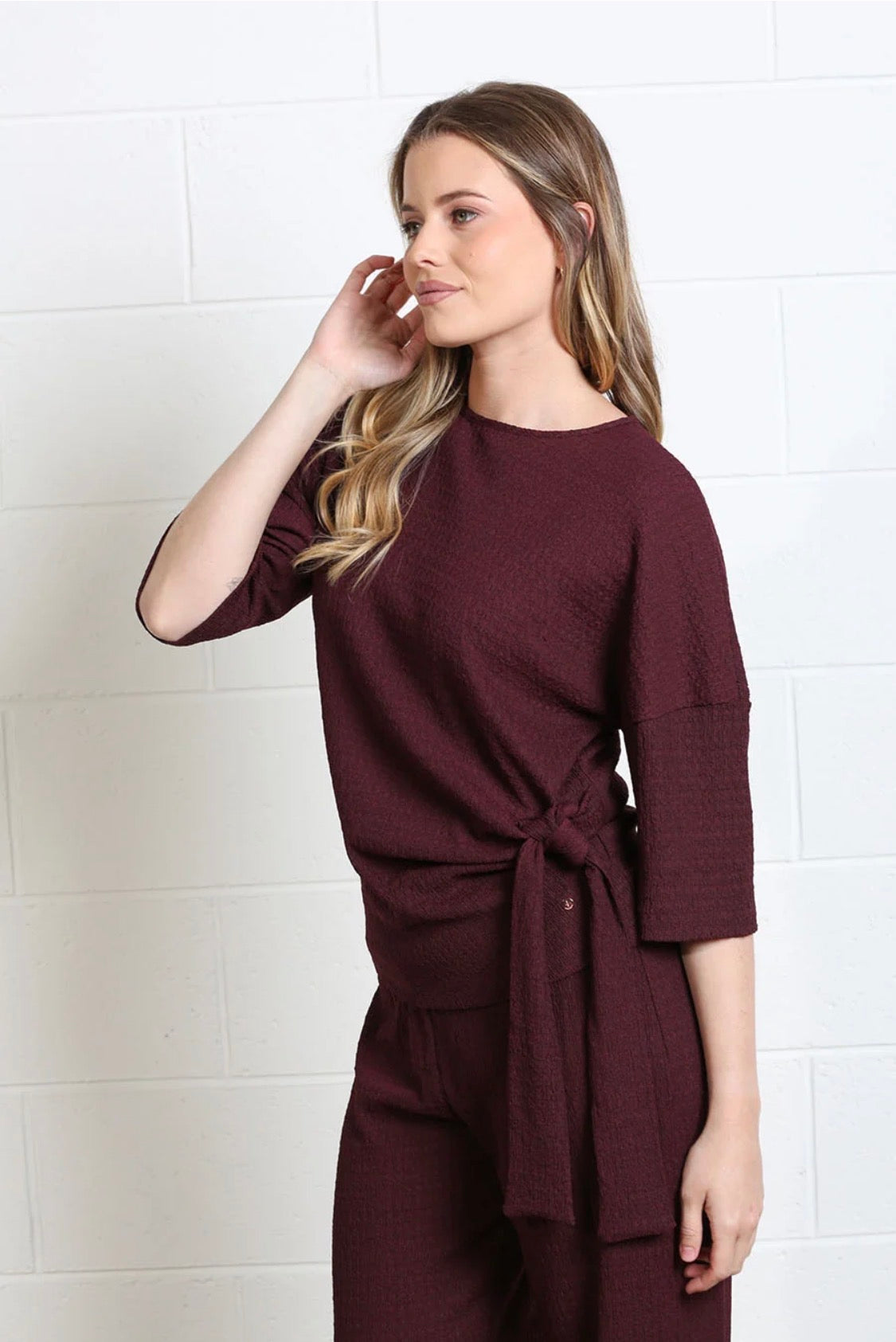 Rant & Rave - Freya Chocolate Brown Textured Co-Ord
