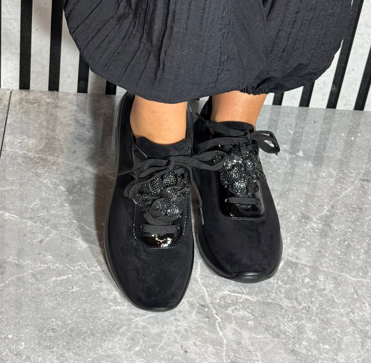 Zanni & Co - 'Tianchang One' Black Wedge Shoe