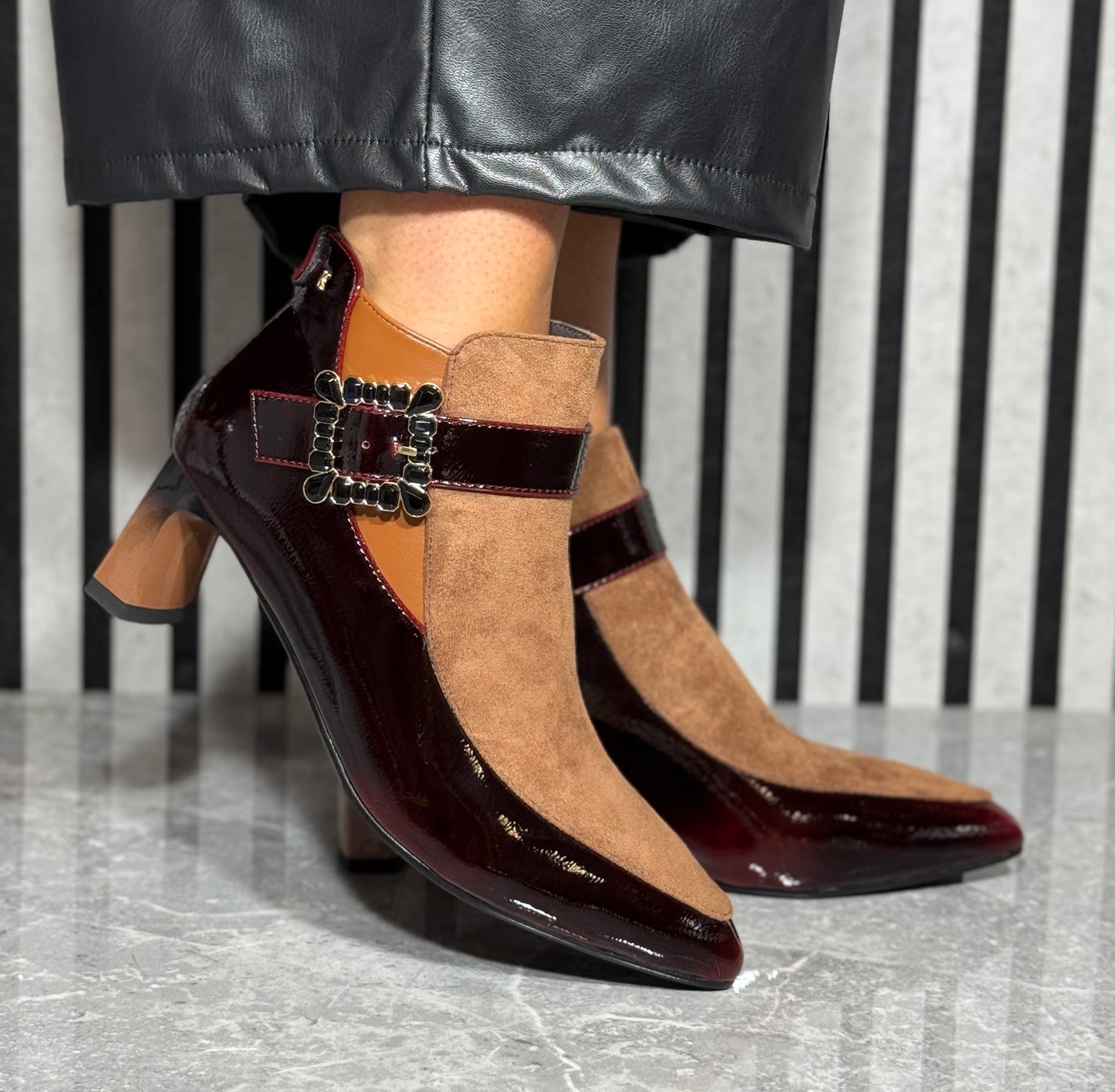 Kate Appleby - ‘Eltisley' Fudge Combo Ankle Boot