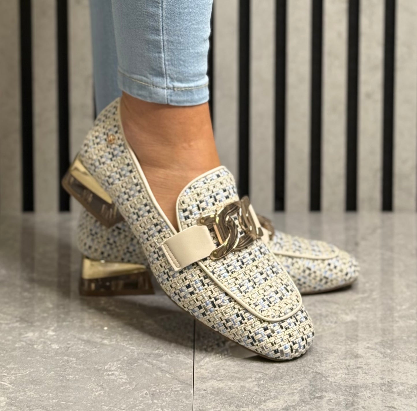 Zanni & Co - 'Laocai One' Blue Tweed Loafer