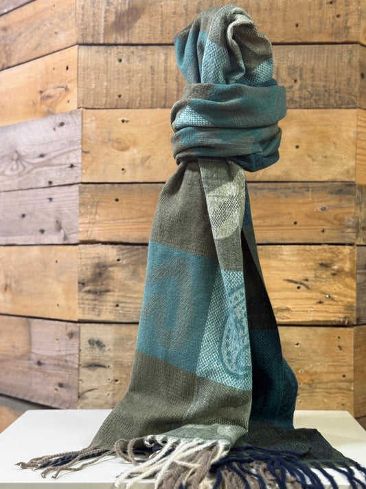 hannah k - Green/Turquoise Combo Scarf