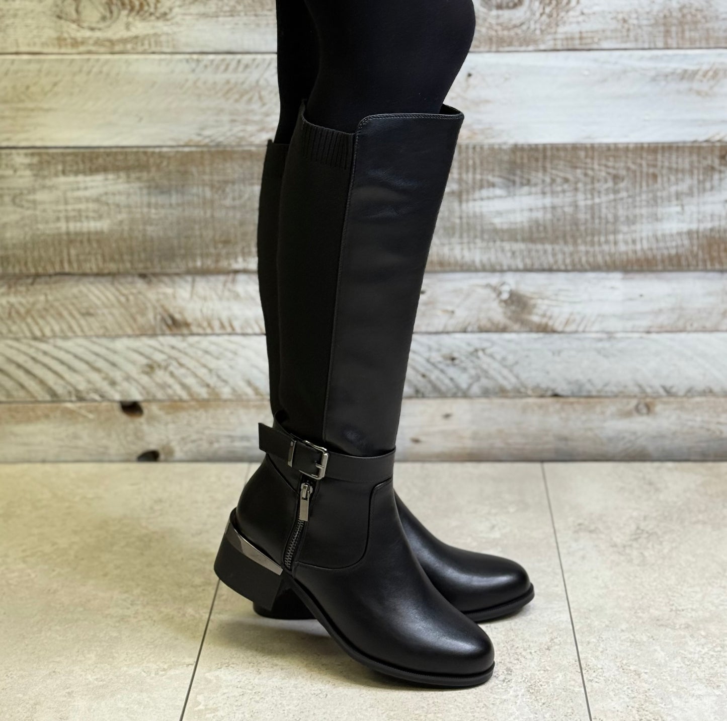 Redz - Black Long Boot