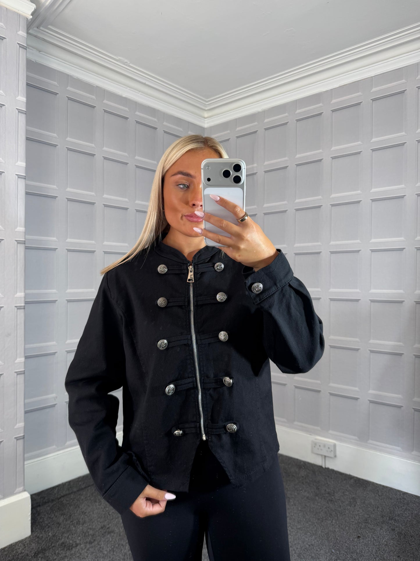 Black Military Style Jacket