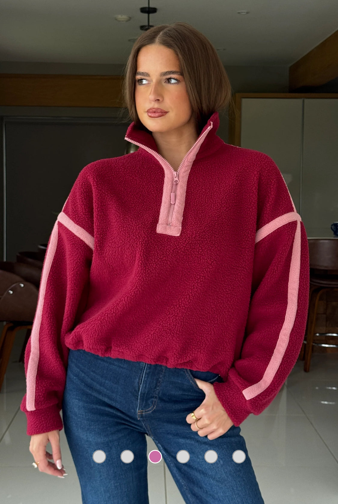 Girl In Mind - Lulu Berry 1/4 Zip Feece