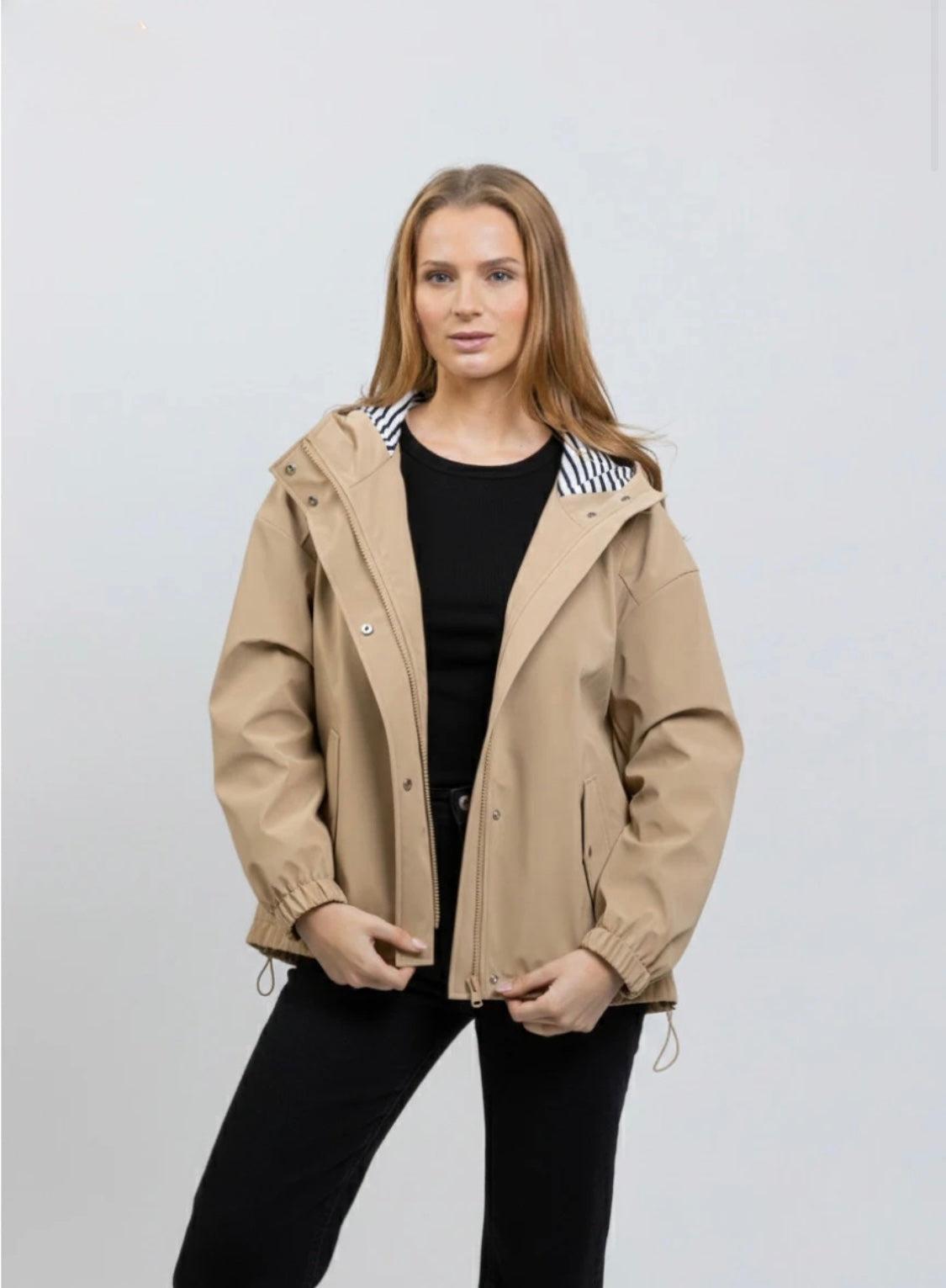 Beige Short Rain Jacket