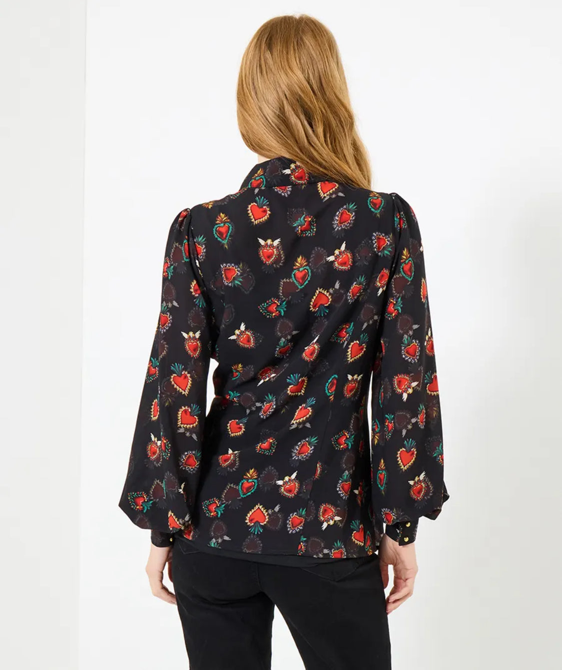 Joe Browns - Heart Print Georgette Blouse With Cami.