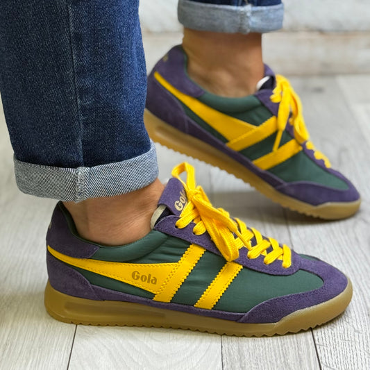 Gola - 'Firefly' Evergreen/Plum/Sun Trainer