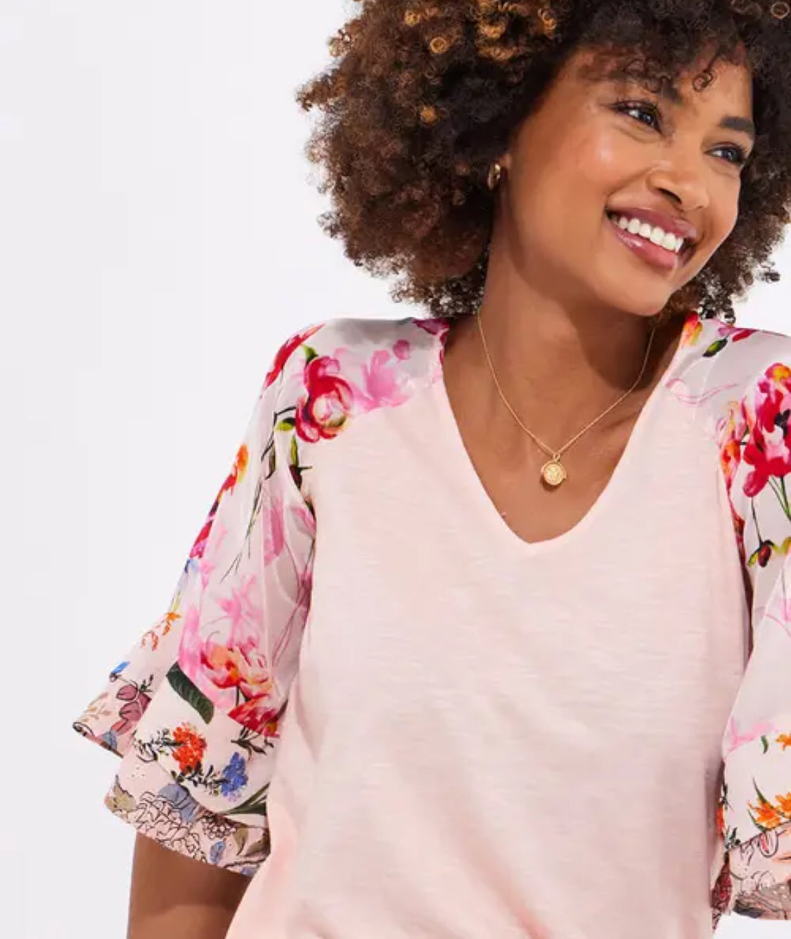 Joe Browns- Fancy Floral Mix V-Neck Top