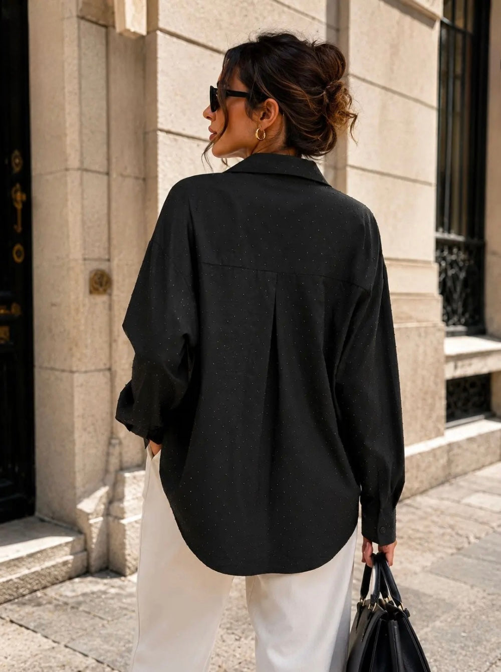 Black Rhinestone Shirt