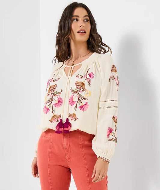 Joe Browns - Sunset Skies Embroidered Peasant Top