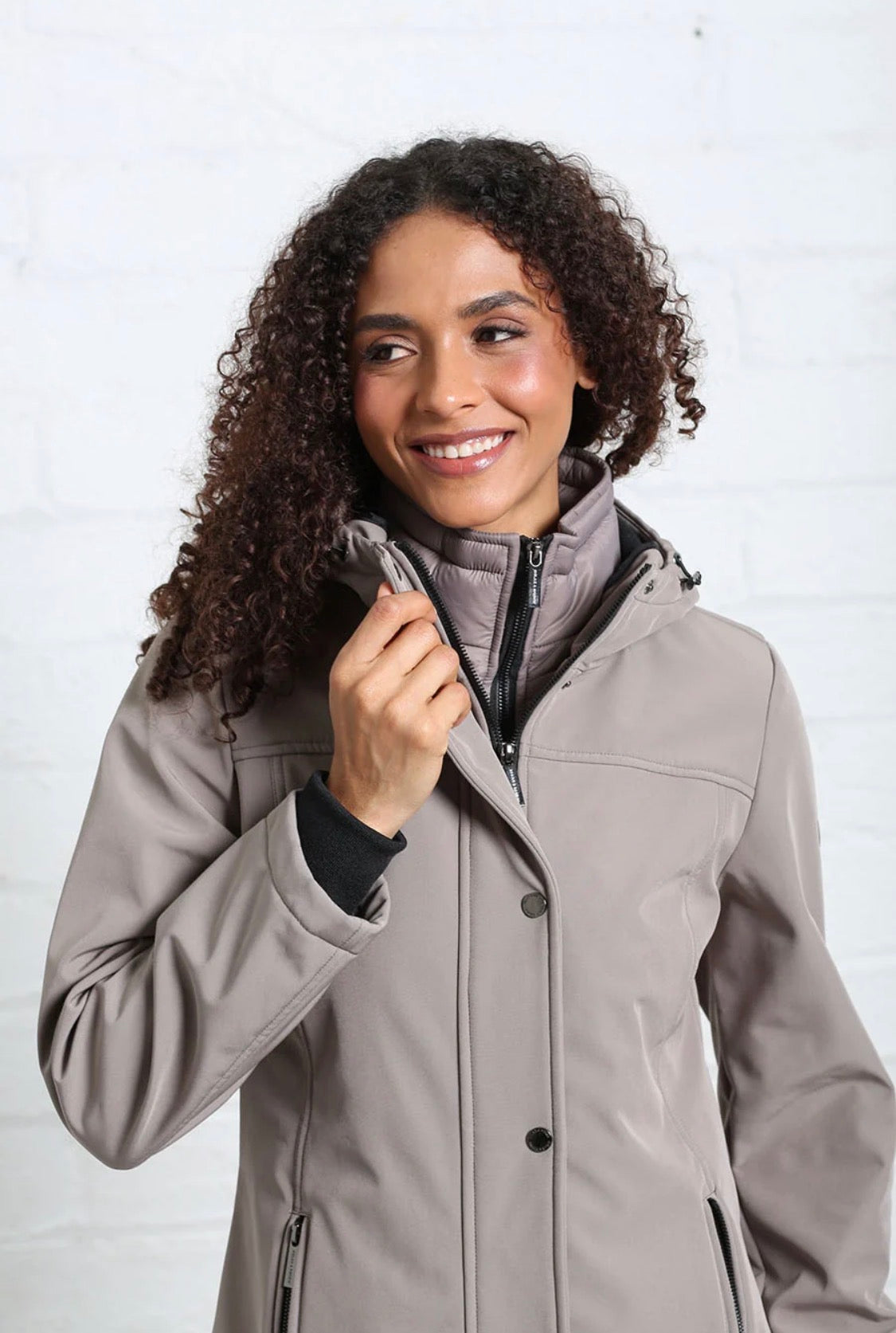 Rant & Rave - Elsie Taupe Softshell Coat