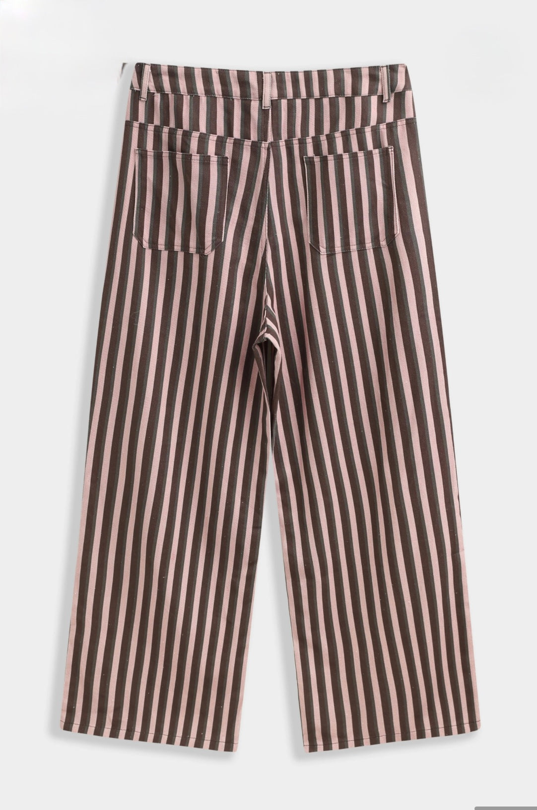 Pink/Brown Stripe Wide Leg Jean
