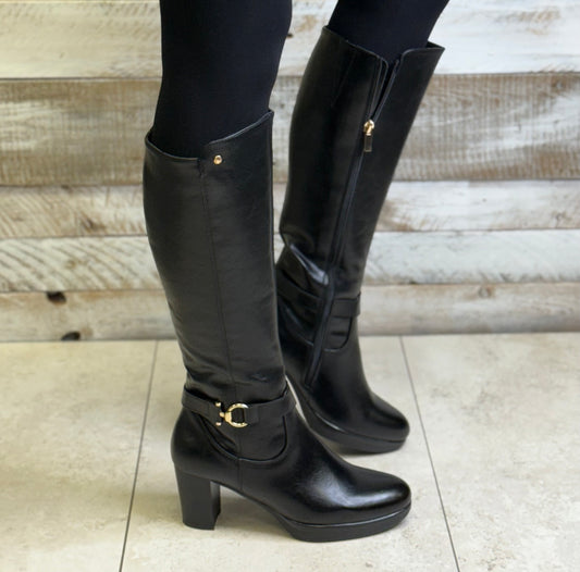 Patrizio Como - 'Linz' Black Long Leather Boot