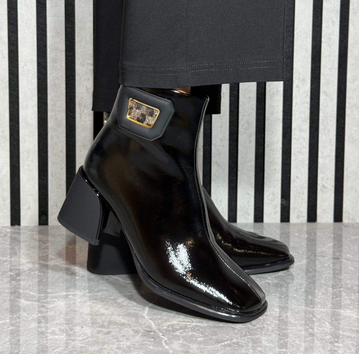 Lotus - 'Quincy' Black Patent Boot