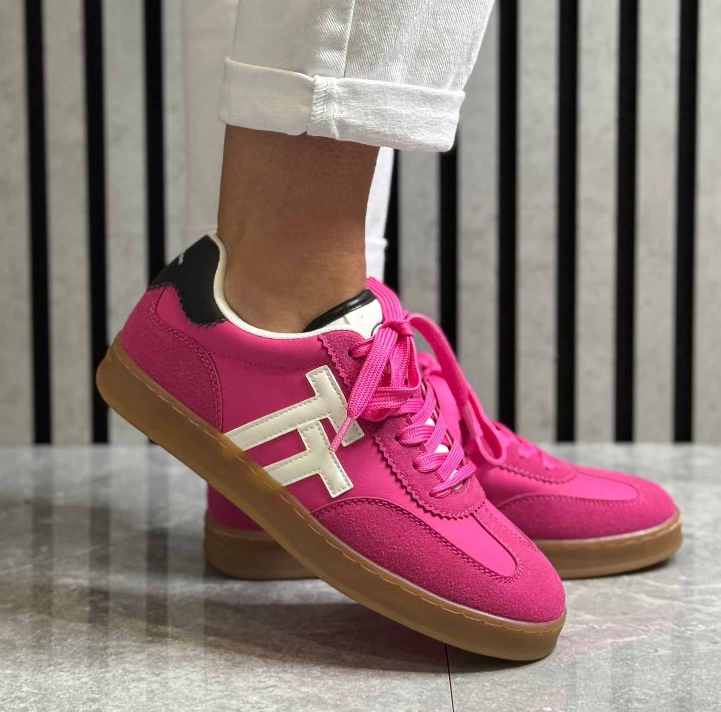 Tom Tailor - Hot Pink Gum Sole Trainer