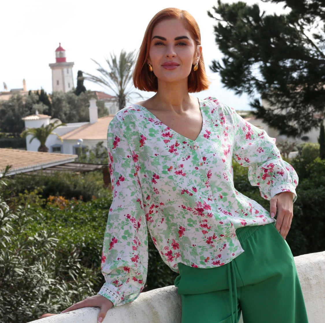 Rant & Rave - ‘Ann’ Green Blouse