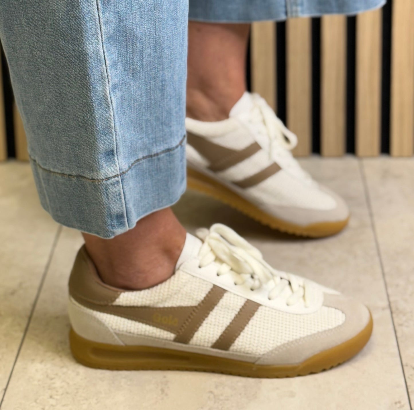 Gola - ‘Tornado Zephyr' Off White/Light Caramel Trainer