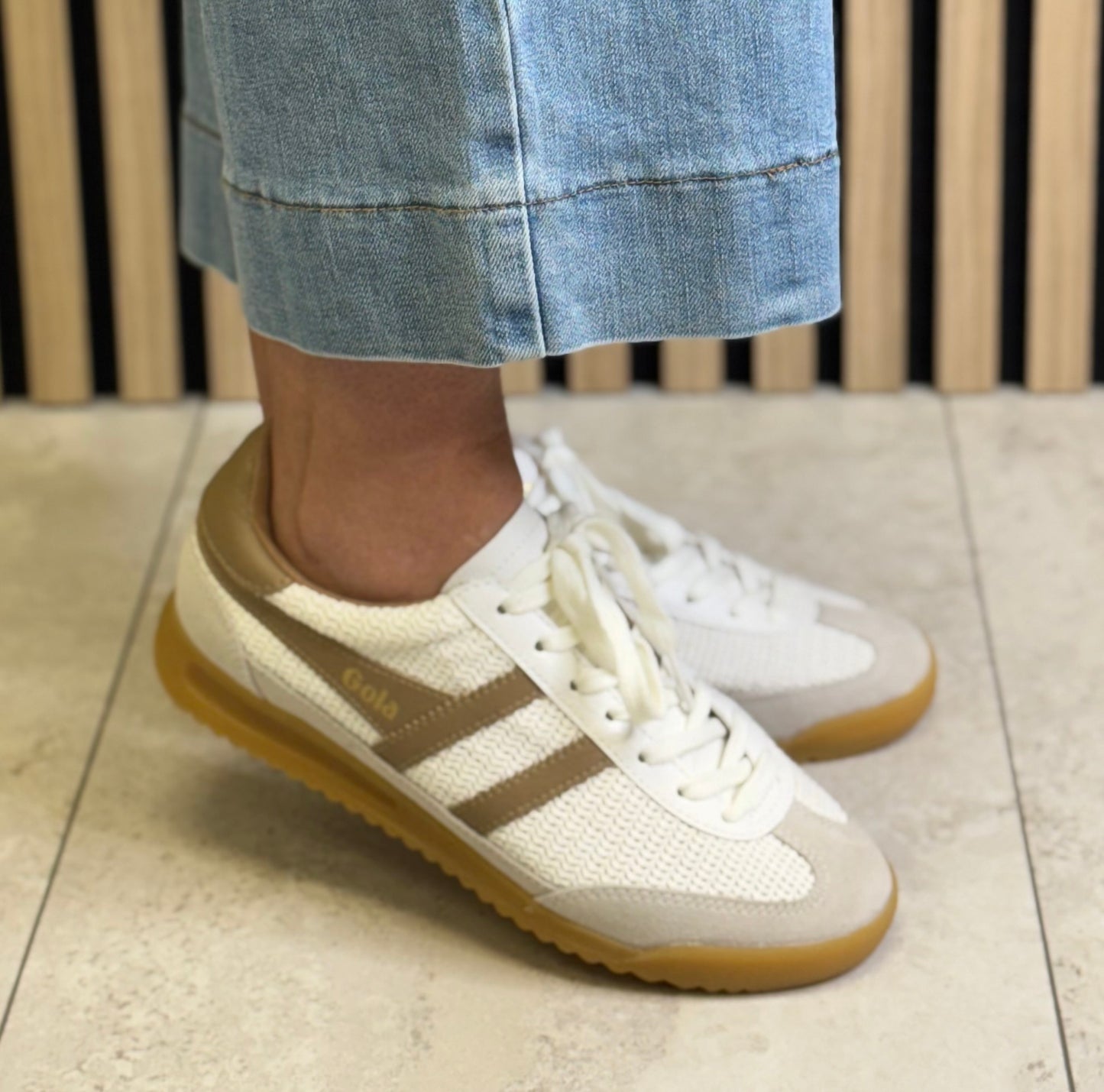 Gola - ‘Tornado Zephyr' Off White/Light Caramel Trainer