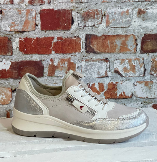 Jana - Light Grey Combo Sock Trainer