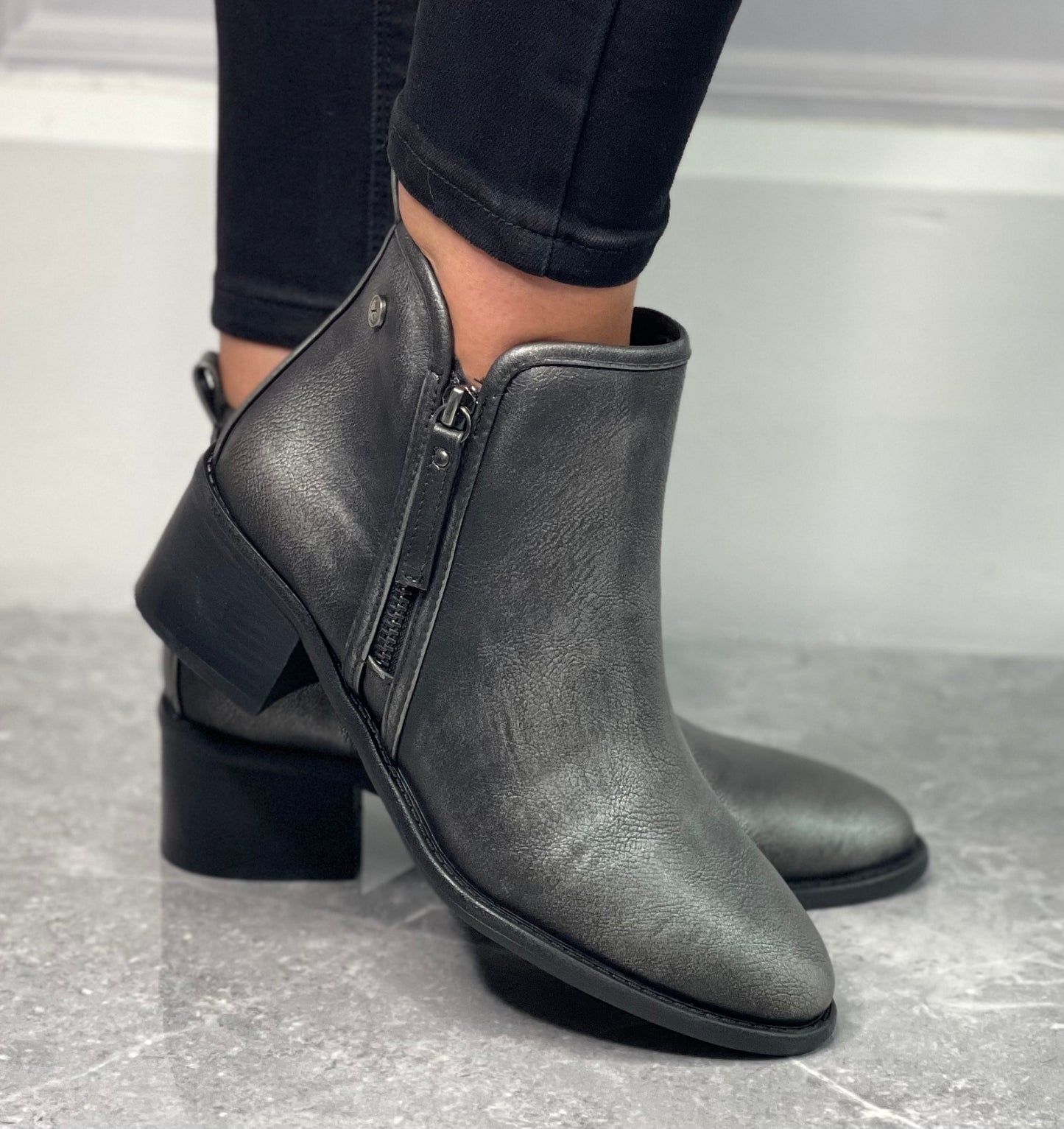 Xti - Pewter Ankle Boot