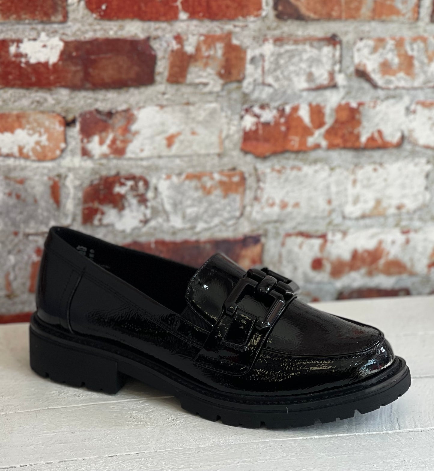 Jana - Black Patent Loafer