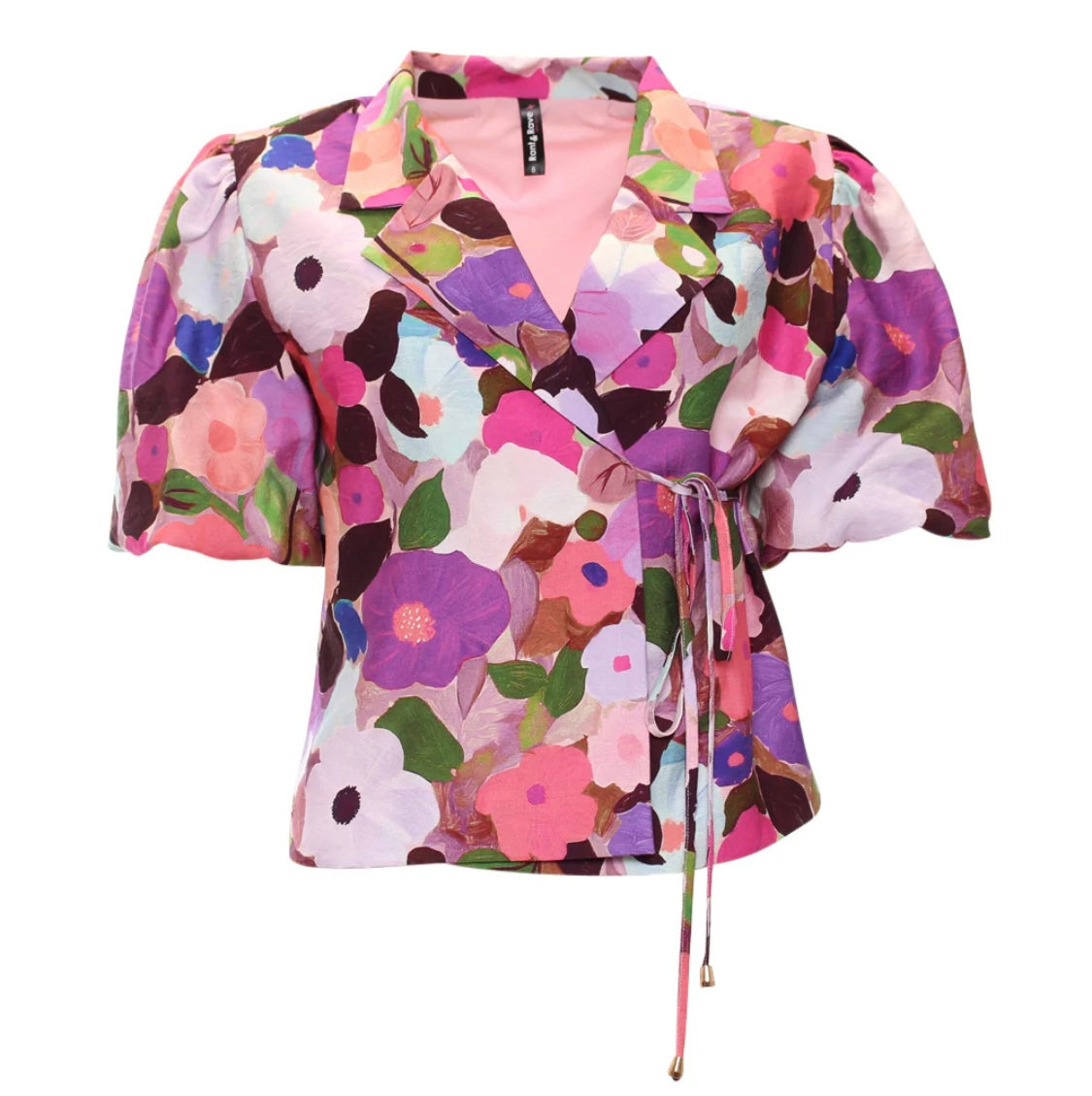 Rant & Rave - ‘Morgan’ Pink Wrap Top