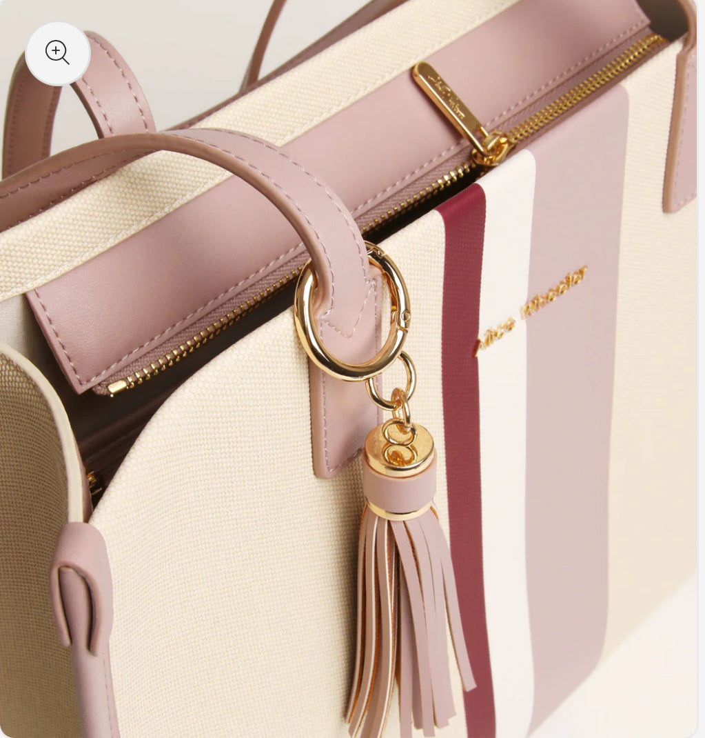 Alice Wheeler - Pink Stripe Amalfi Tote Bag