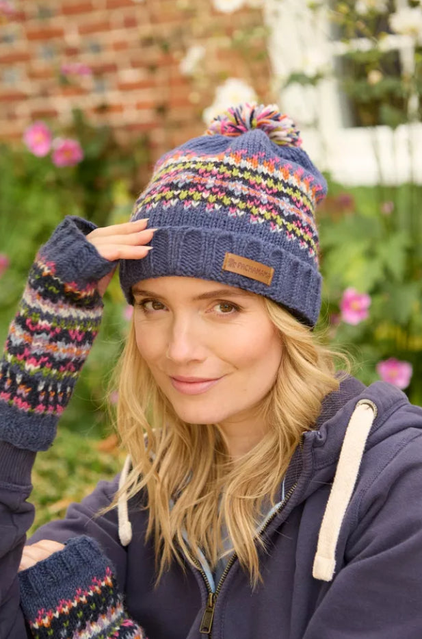Pachamama  - ‘Iona’ Denim Roll Back Beanie Hat