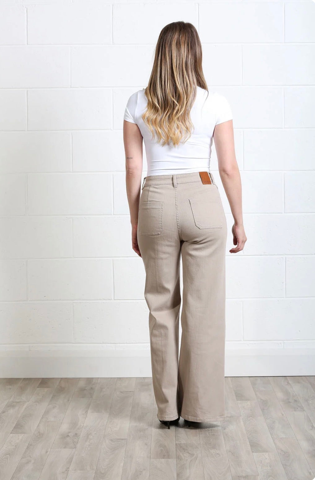 Rant & Rave - Harriet Stone Pintuck Wide Leg Jean