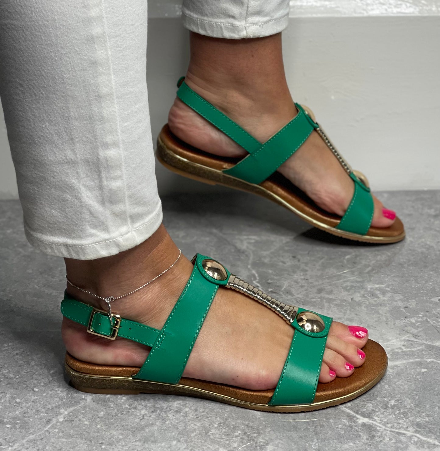 Lunar - 'Renoir' Emerald Green Sandal