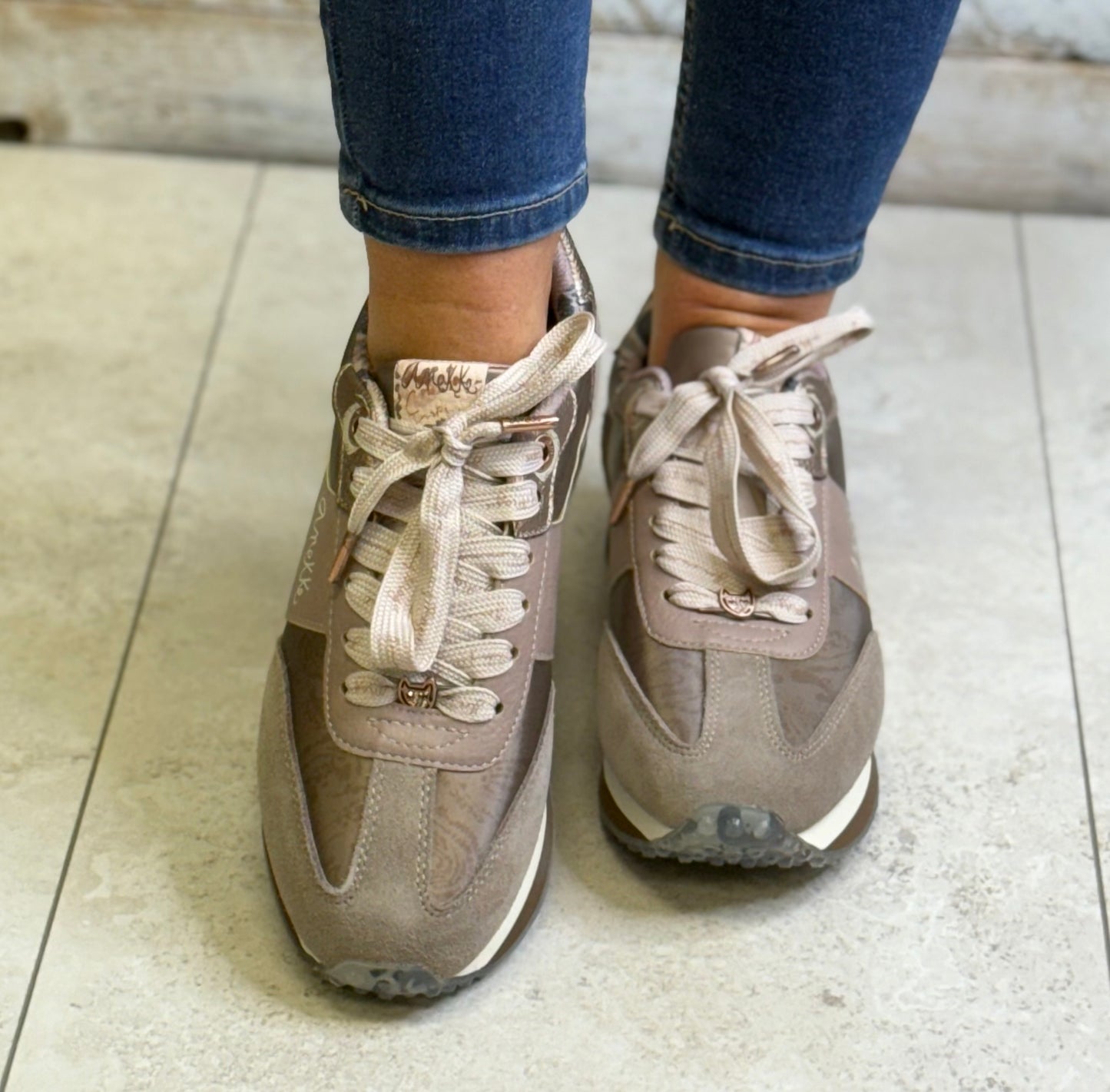 Anekke - 'New York 413' Taupe Combo Trainer