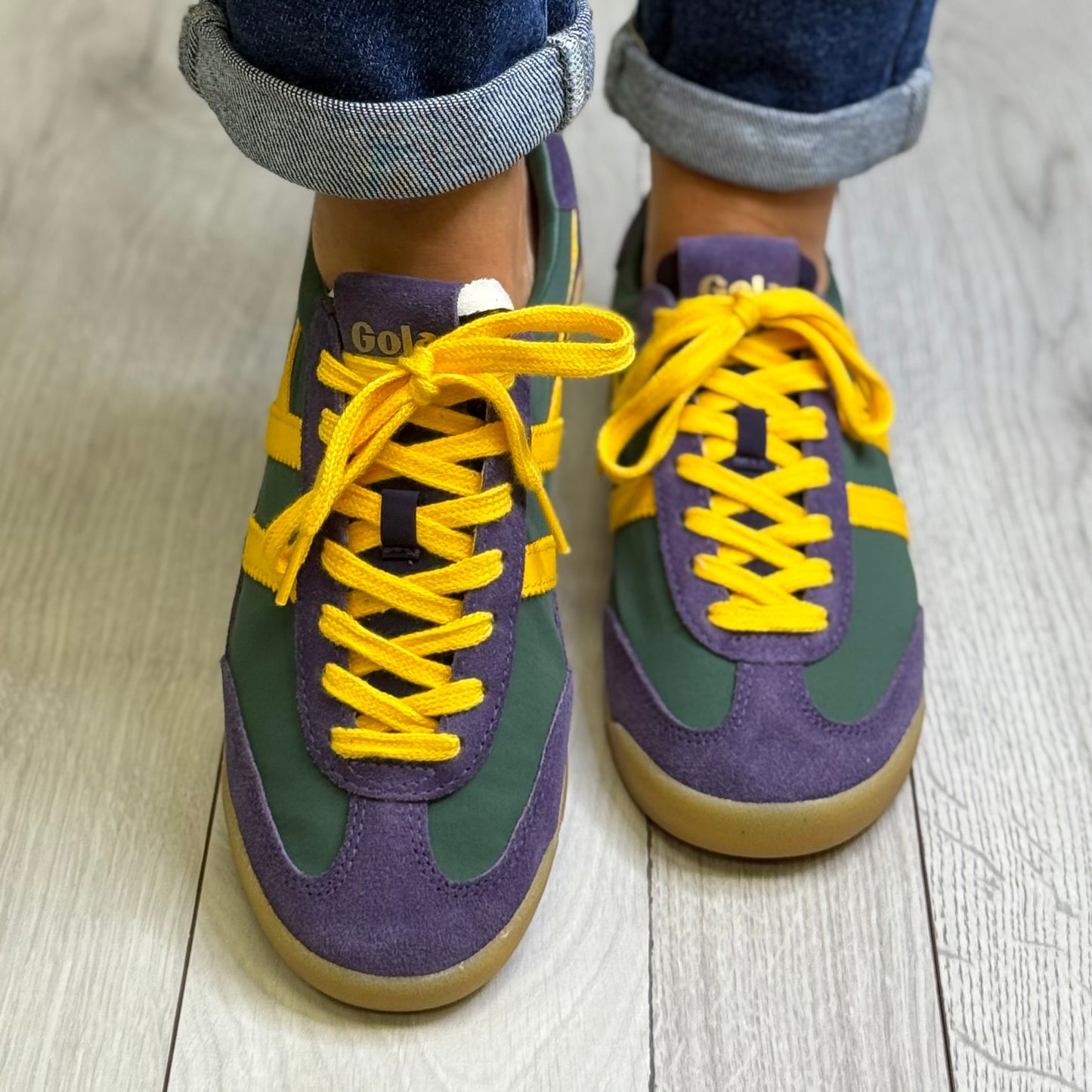 Gola - 'Firefly' Evergreen/Plum/Sun Trainer