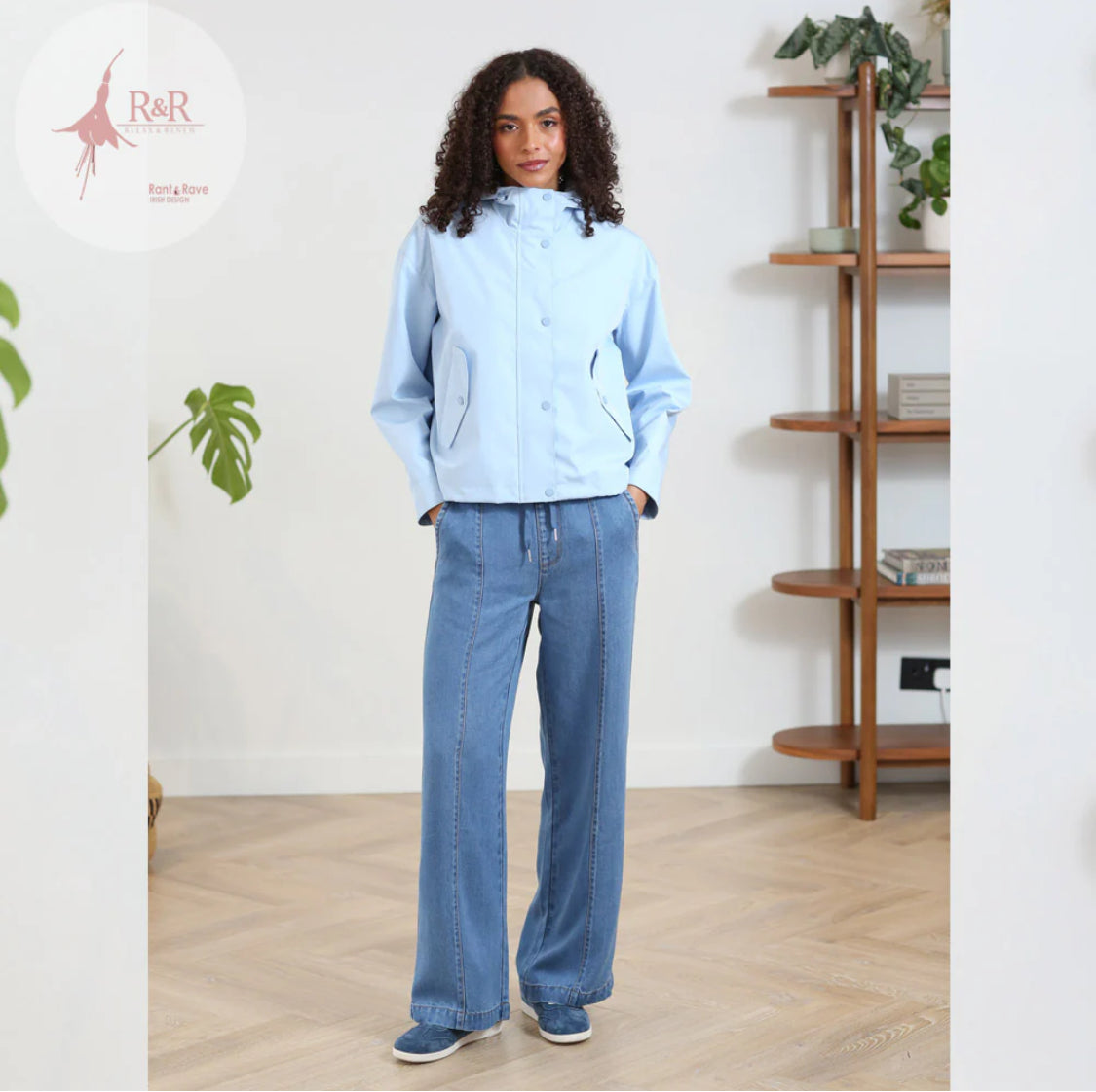 Rant & Rave - 'Lana’ Light Wash Wide Leg Jean