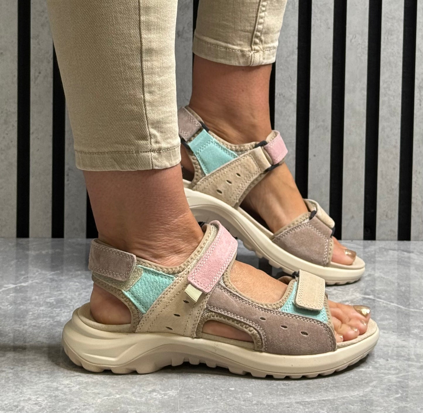 Lazy Dogz - 'Alston' Leather Multi Strap Sandal