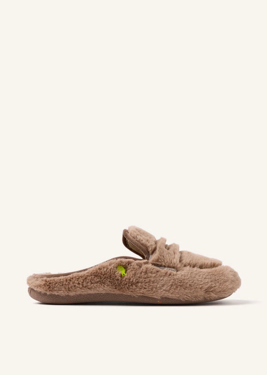 Hot Potatoes - ''Harrietta' Taupe Teddy Slipper