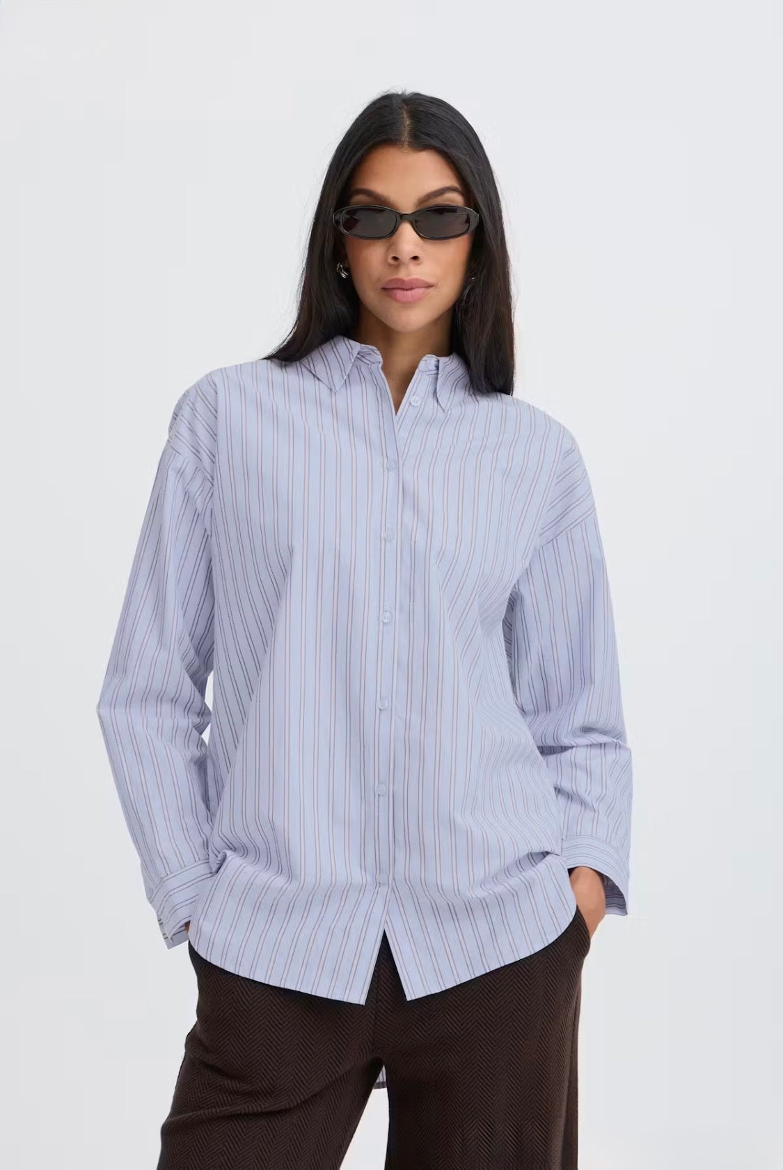 b.young - ‘BYHENE’ Blue Stripe Shirt
