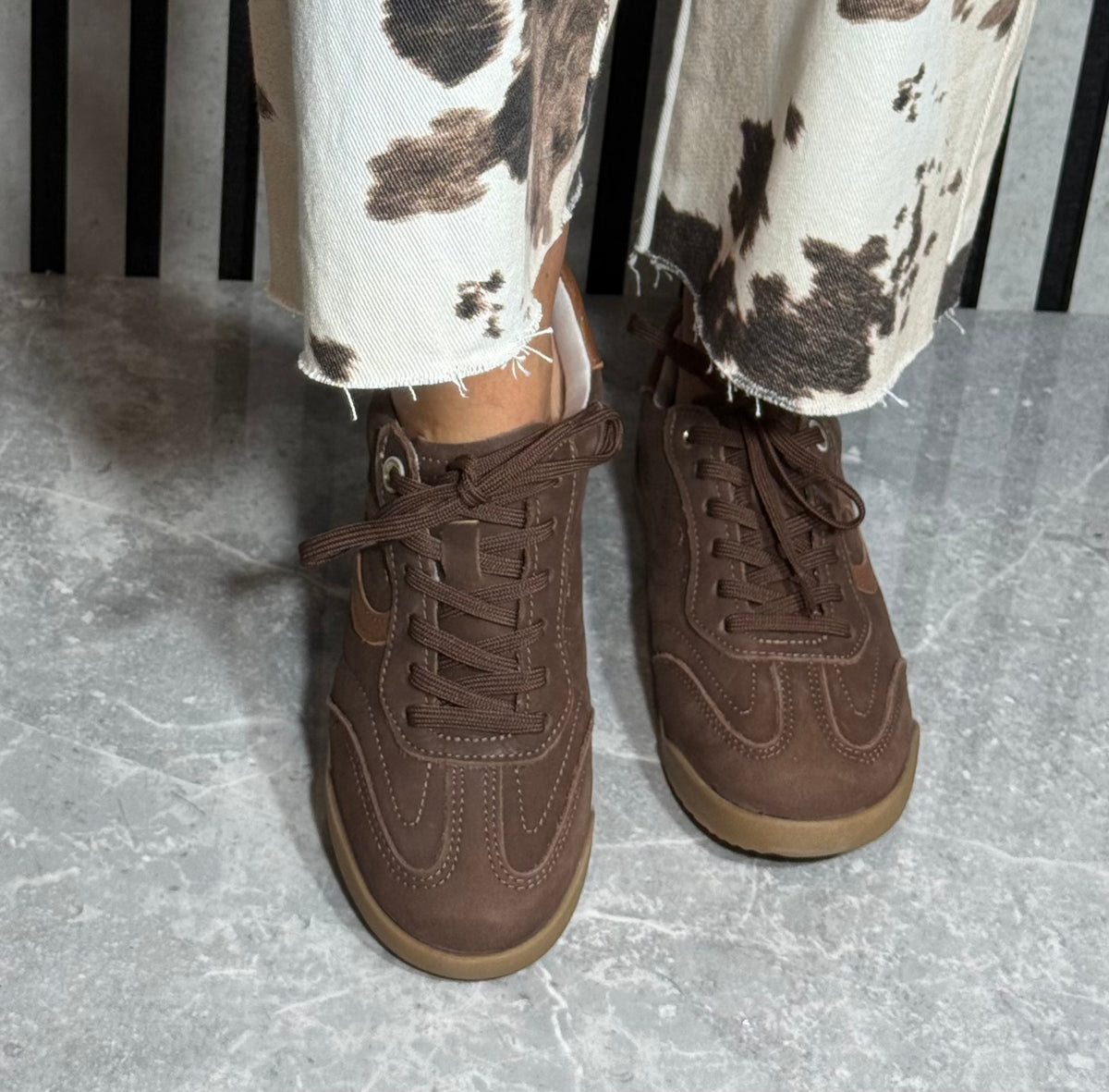 Pegada - Brown Detailed Suede Trainer