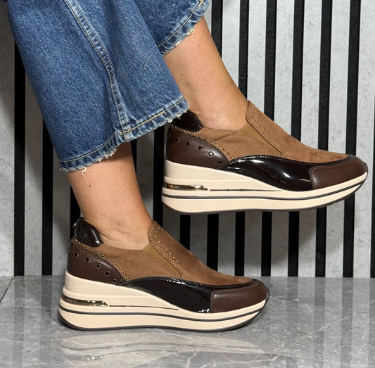 Zanni & Co - 'Bozhou One' Topaz Mix Wedge Trainer