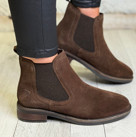 S Oliver - Brown Suede Chelsea Boot
