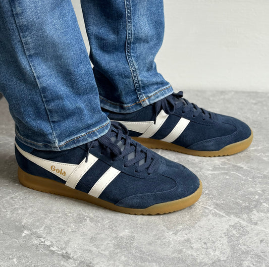 Gola - ‘Torpedo’ Navy/Off White/Marine Blue Mens Leather Trainer