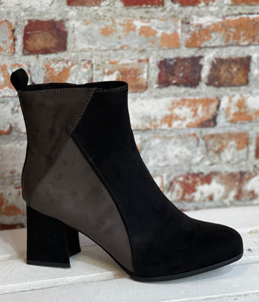 Marco Tozzi - Black Comb Block Heel Boot