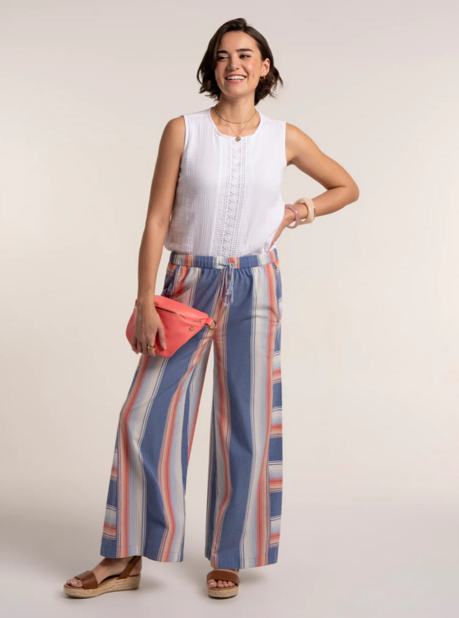 Brakeburn -  ‘Julieta’ Stripe Wide Leg Beach Pant
