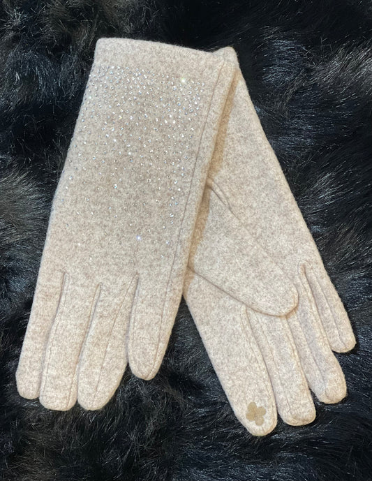 hannah k - Taupe Diamante Glove.