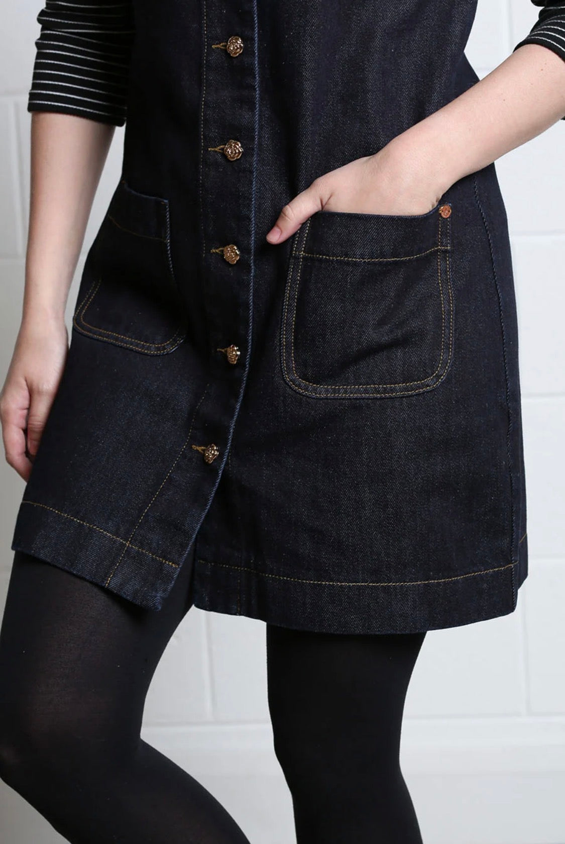 Rant & Rave - Helena Dark Indigo Denim Dress