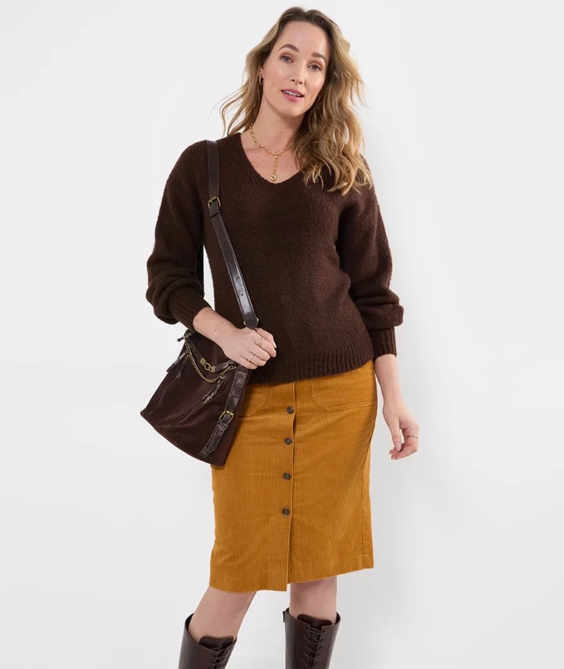 Joe Browns -  Brown Oh So Cosy V Neck Jumper (Copy)